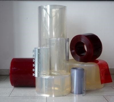 Rotoli in PVC di diverse misure, tipologie e colori.
